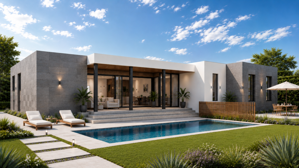 Casa 167 m2 moderna con urbanizacion de parcela empresa casas Iberika